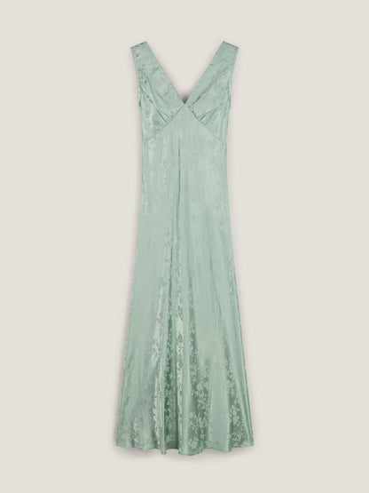 Iris Jacquard Dress in Sage