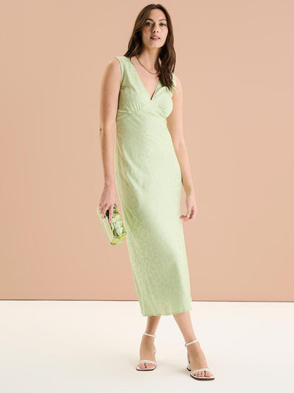 Iris Maxi Dress in Pistachio Green
