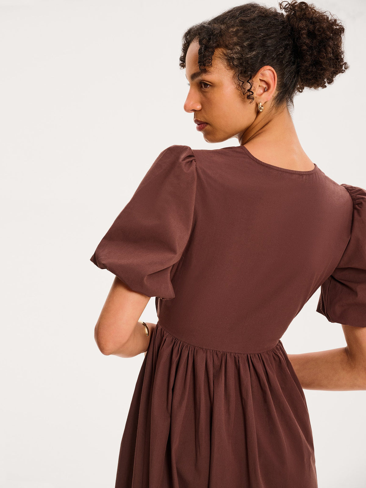 Joy Midi Dress in Chocolate