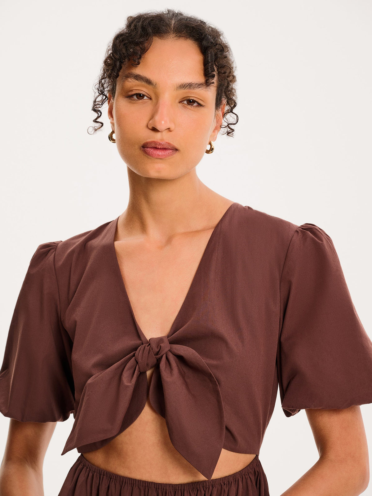 Joy Midi Dress in Chocolate
