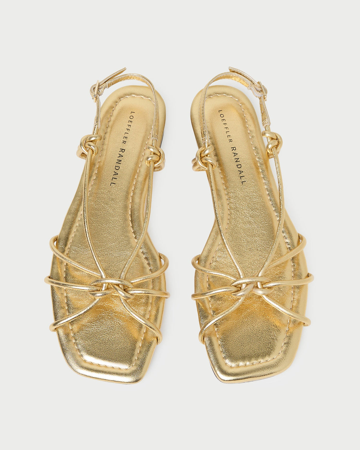 Karly Gold Leather Strappy Sandal