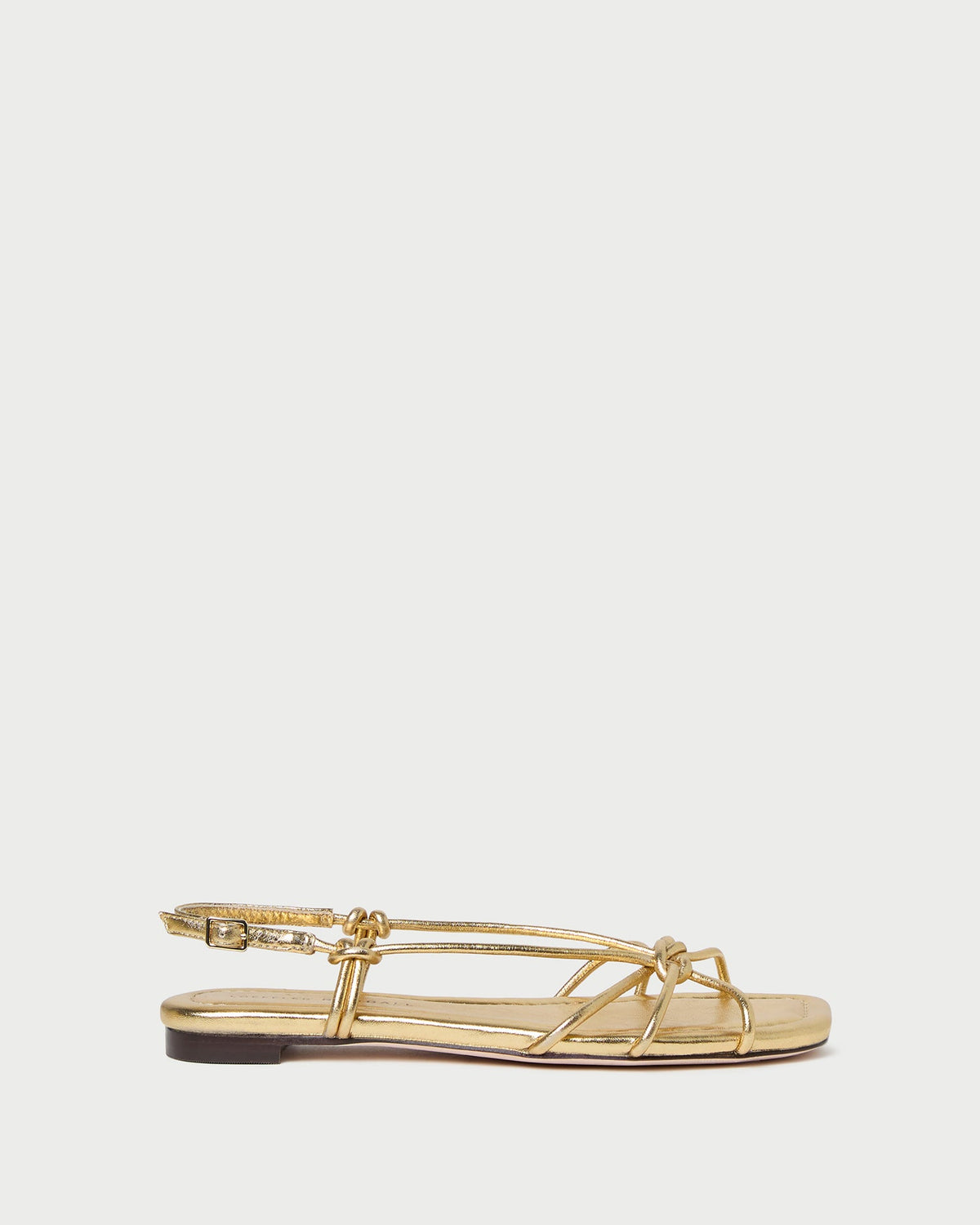 Karly Gold Leather Strappy Sandal