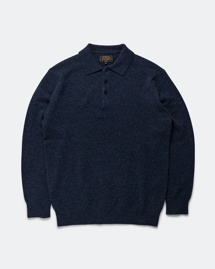 Knit Polo Nep 9G - Navy