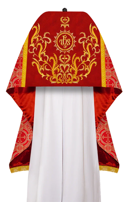 Liturgical motif embroidered Humeral Veil