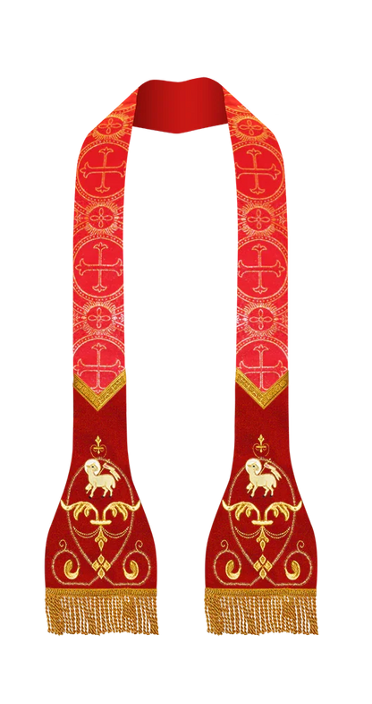 Liturgical Stole with embroidered motif