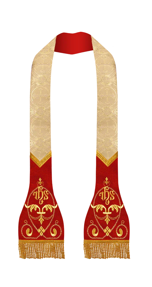 Liturgical Stole with embroidered motif