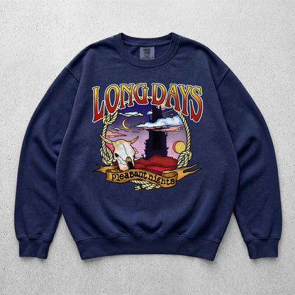 Long Days Pleasant Nights garment-dyed sweatshirt