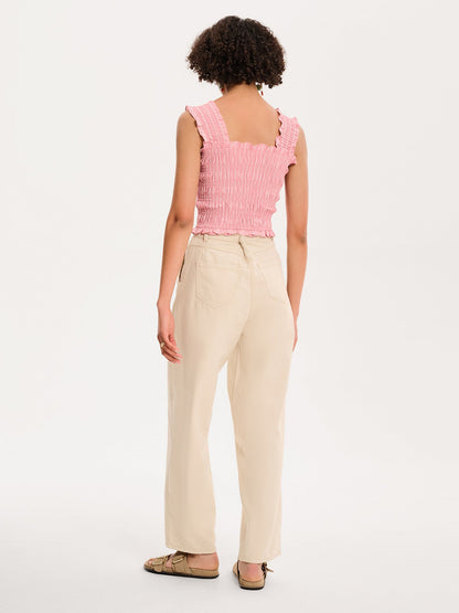 Macy Top in Pink and White Stripe