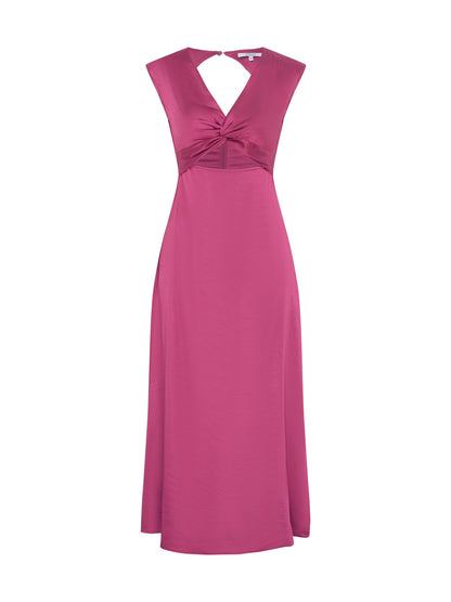 Marin Twist Front Dress in Magenta