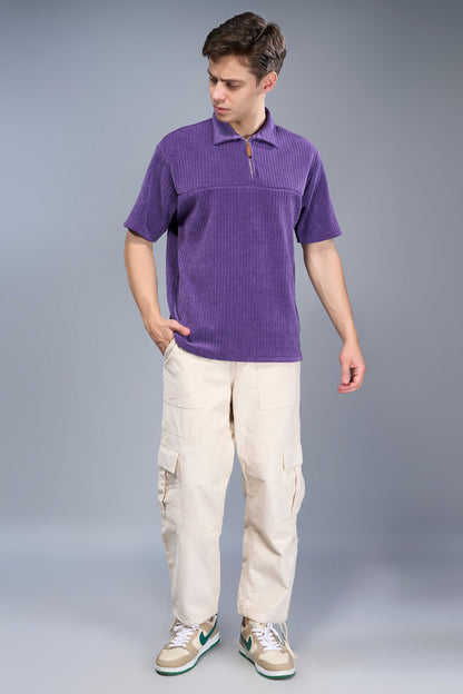Mauve - Old Money Zip Polo Maxzone Clothing