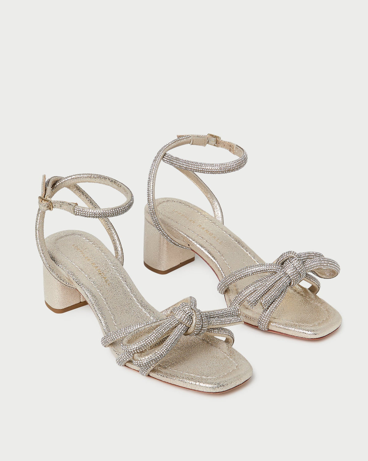 Mikel Cappuccino Bow Mid-Heel Sandal