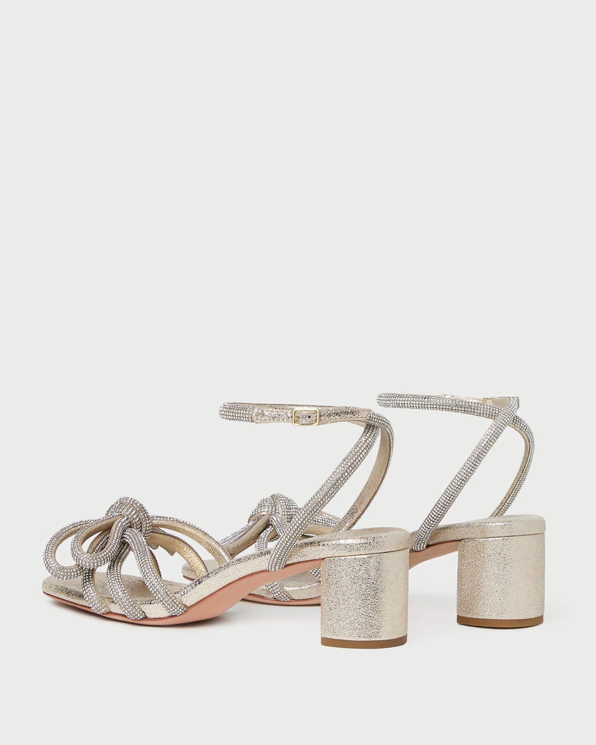 Mikel Cappuccino Bow Mid-Heel Sandal