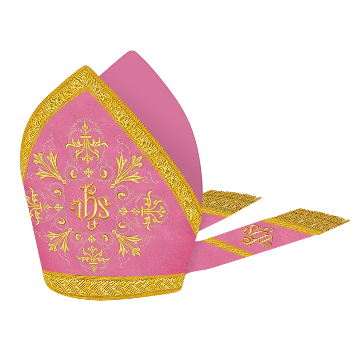 Mitre with embroidered motif