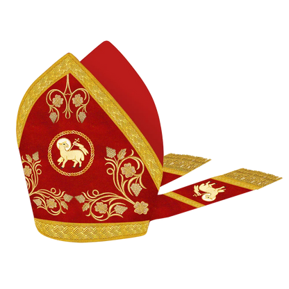 Mitre with grapes embroidery