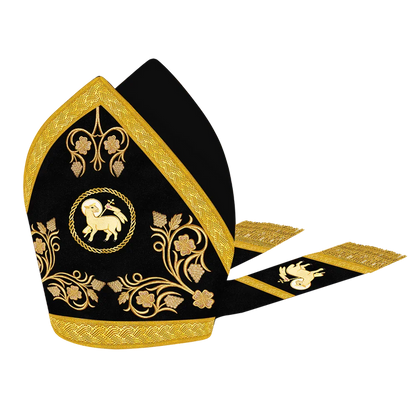 Mitre with grapes embroidery