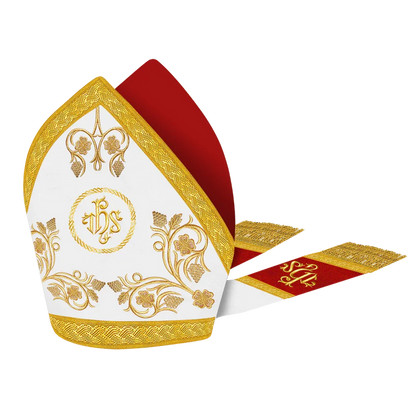 Mitre with grapes embroidery