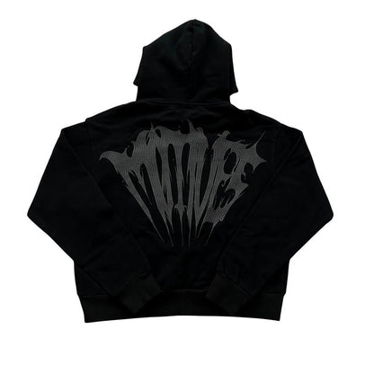 MTVS Cropped Zip-Up Hoodie Black