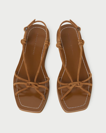 Nomi Cacao Suede Platform Sandal
