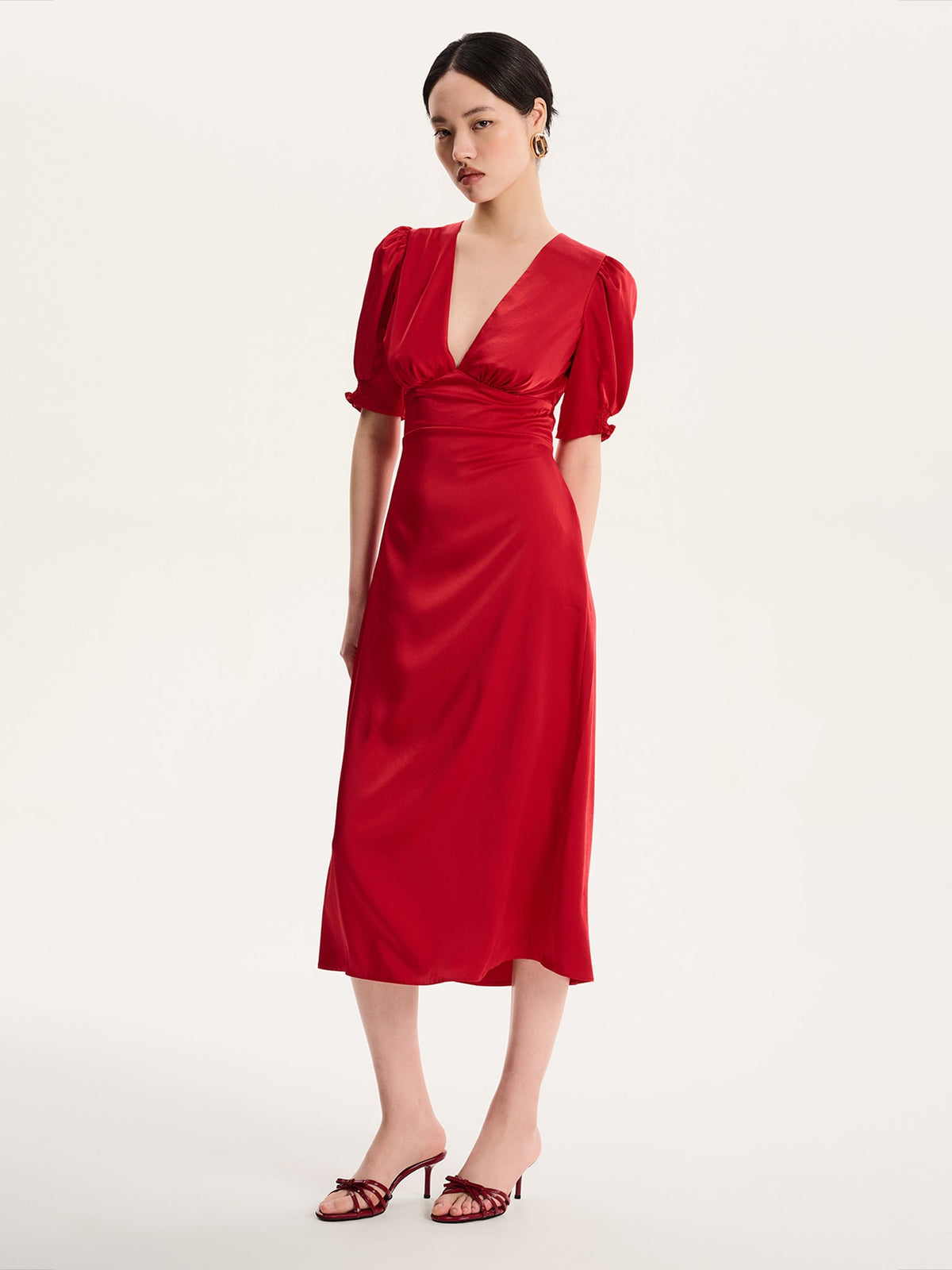 Odette Dress in Barbados Cherry