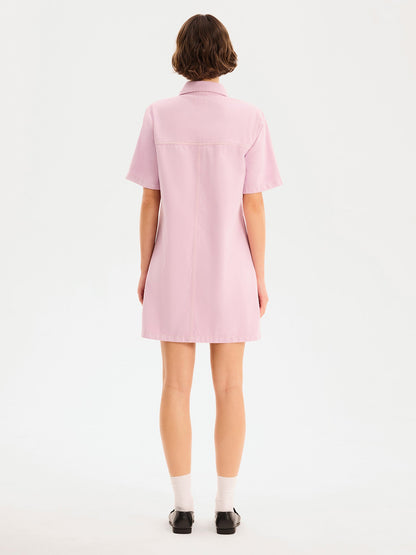 Olivia Denim Dress in Lilac