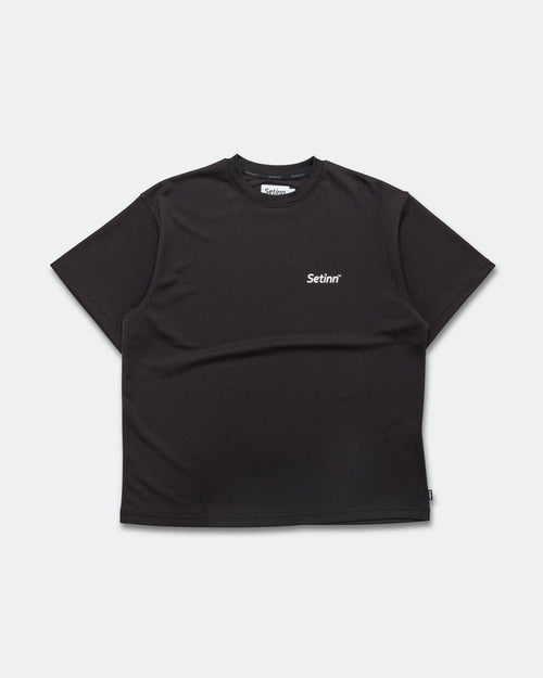 One Point Script Shirt - Black