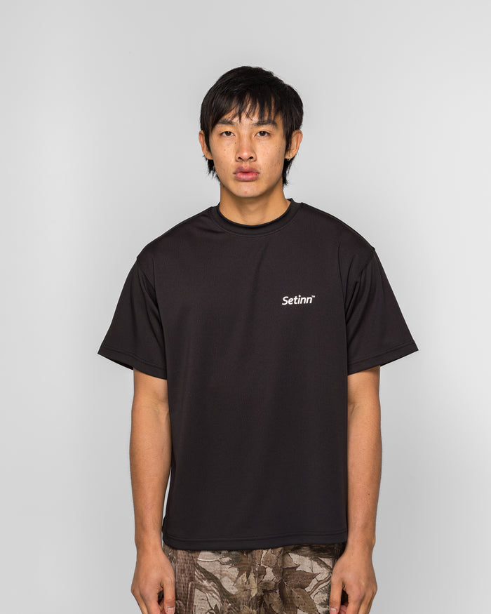 One Point Script Shirt - Black