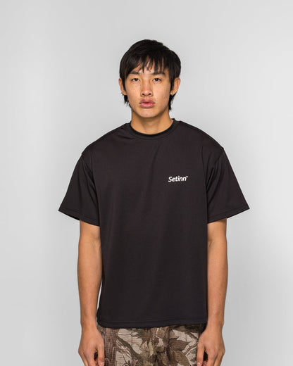 One Point Script Shirt - Black