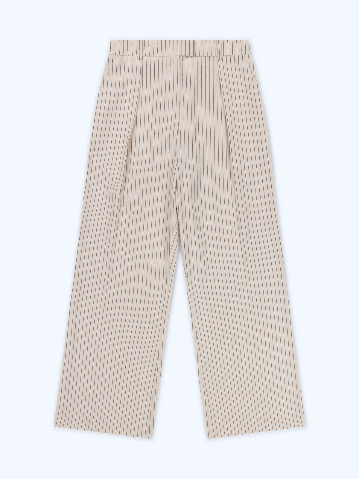 Pearl Trouser in Cream and Black Stripe