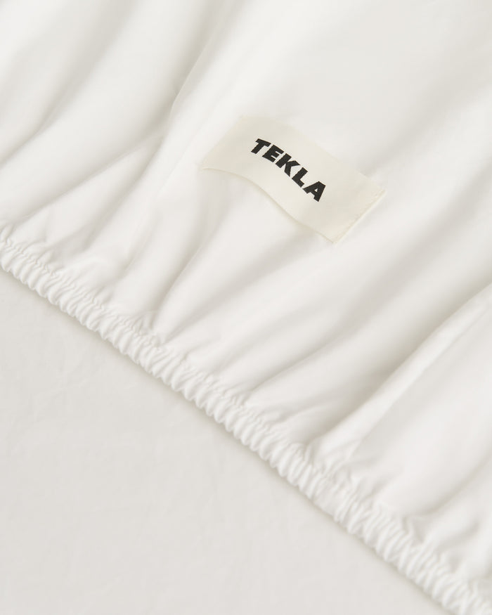 Percale Fitted Sheet - Broken White