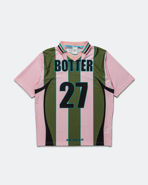 Reverse Soccer Tee x Botter - Striped Pink/Green