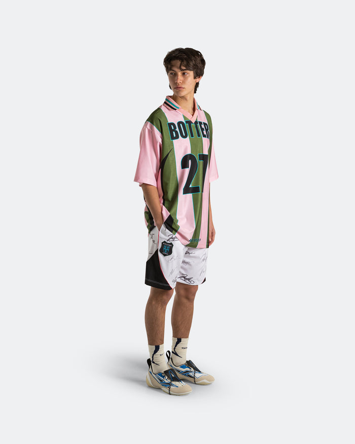 Reverse Soccer Tee x Botter - Striped Pink/Green