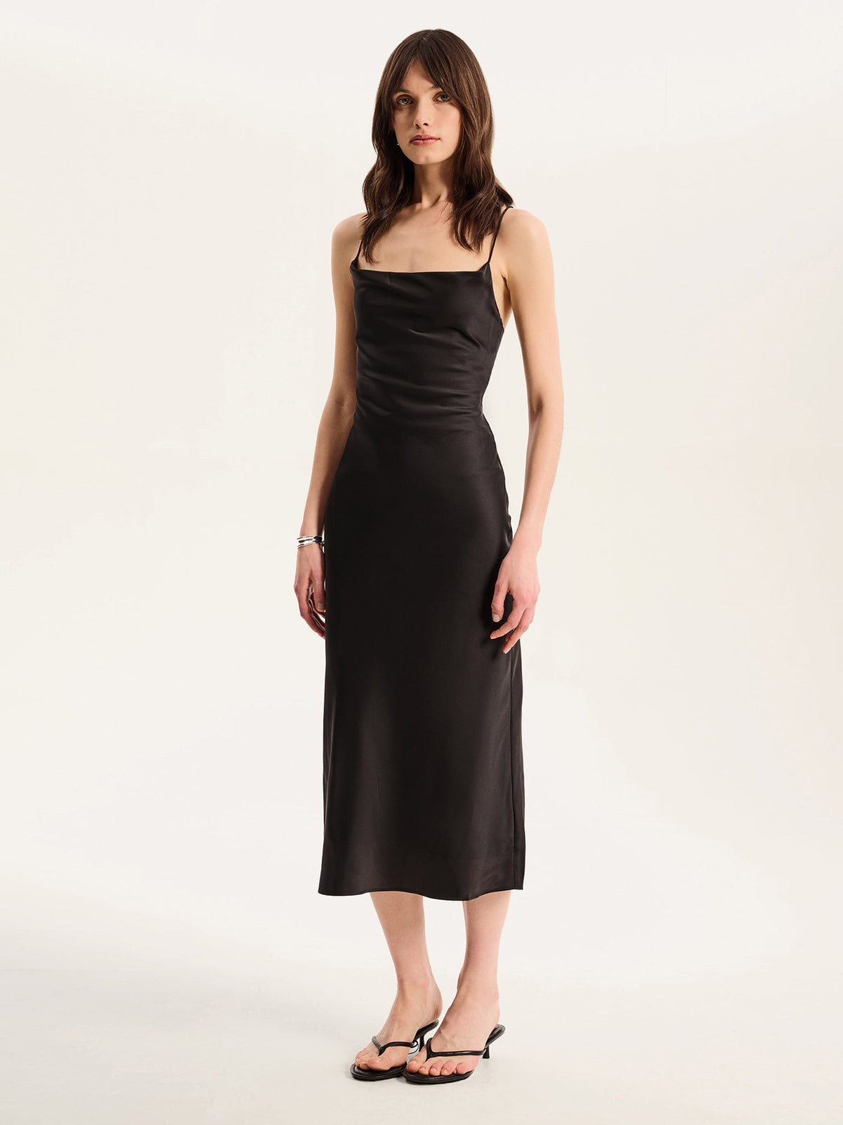 Riviera Midi Dress in Black