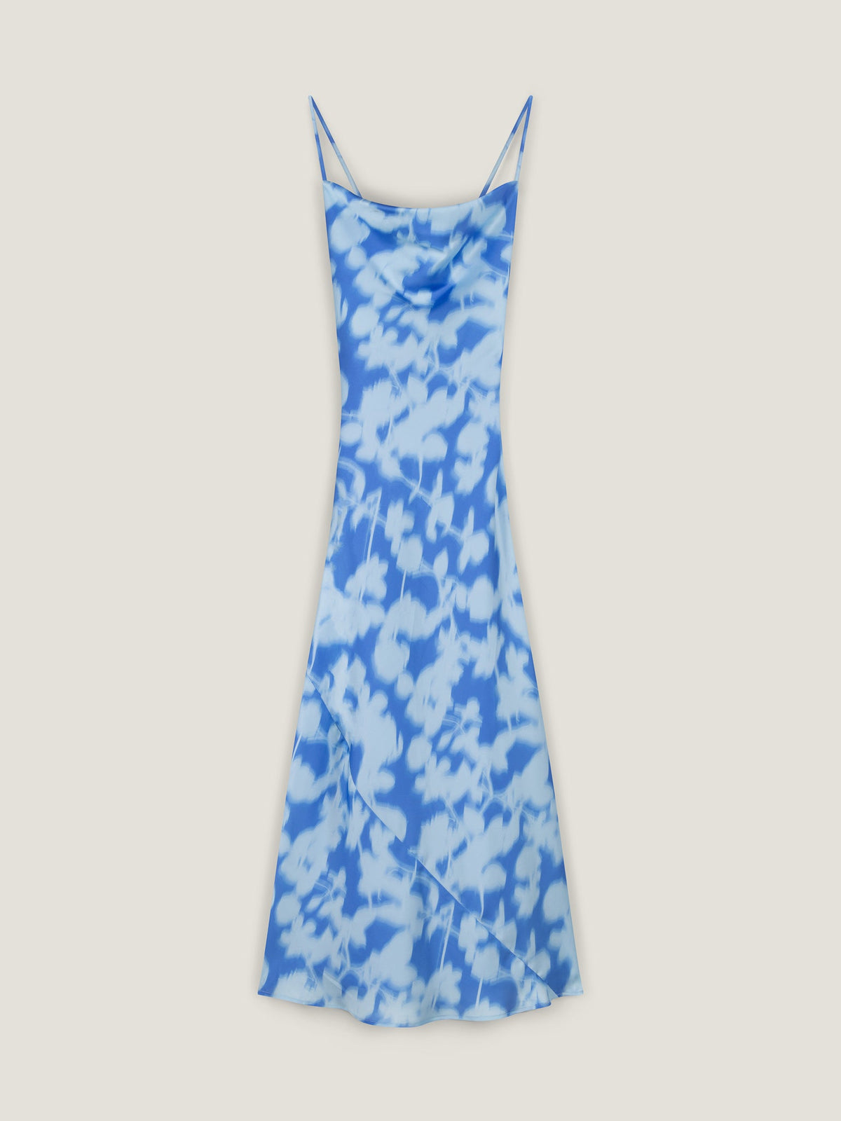 Riviera Dress in Blue Blurred Floral
