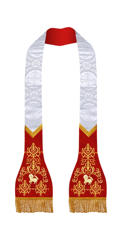 Damask / Agnus Dei / White - Red