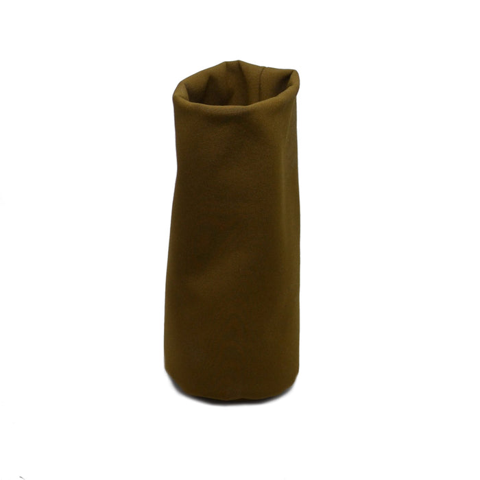 Espresso brown soft fabric desk organizer, minimalist multifunctional holder for pens, glasses, or office accessories, modern soft container for desk organization.
