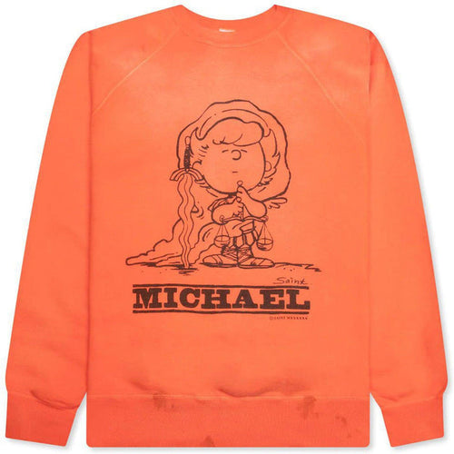 Saint Mxxxxxx Crewneck Sweatshirt Orange