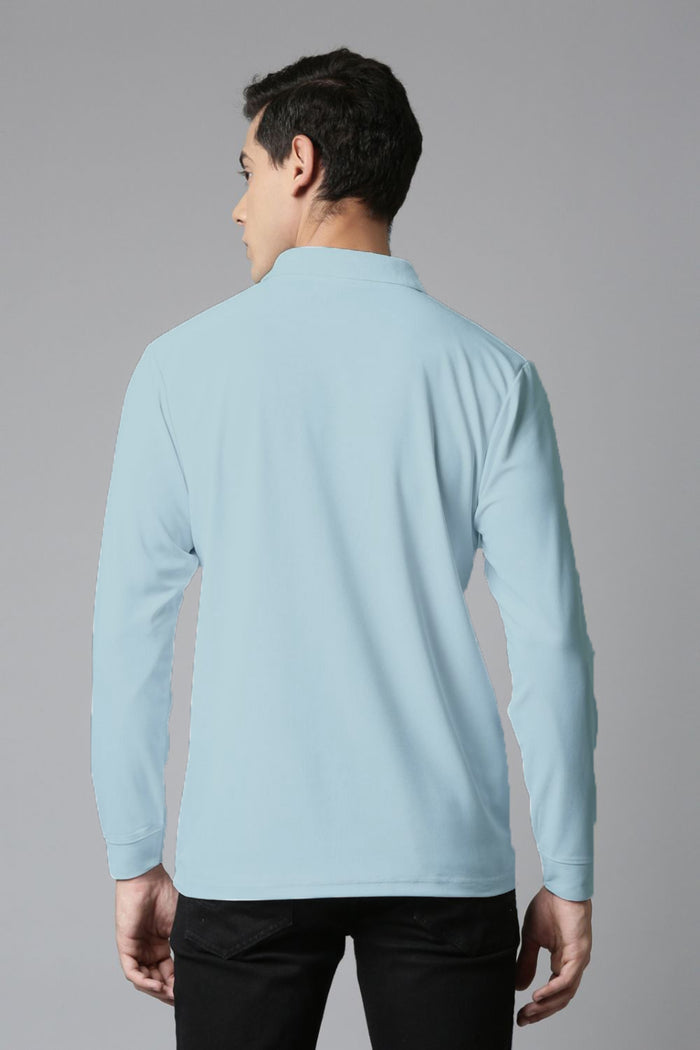 Sea Foam Full Sleeve Smart Tech Polo
