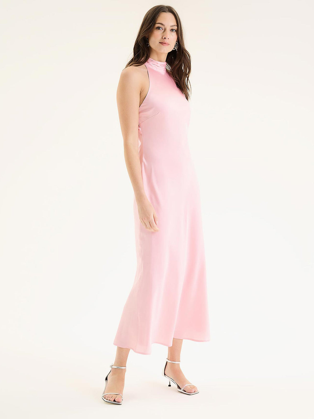 Seychelles Drape Back Detail Dress in Pink