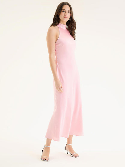 Seychelles Drape Back Detail Dress in Pink