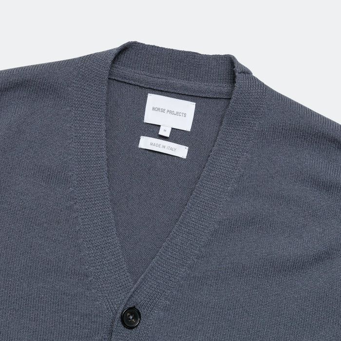 Standard Merino Lambswool Cardigan - Orion Blue