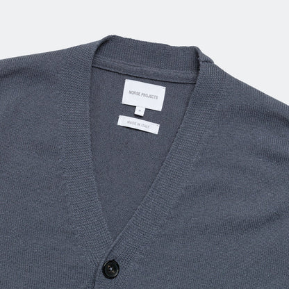 Standard Merino Lambswool Cardigan - Orion Blue
