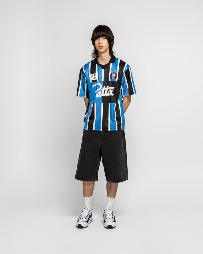 Stripe Football Jersey - French Blue