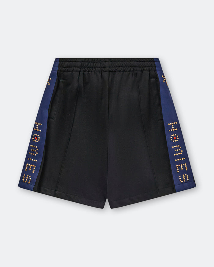 Studded Track Short - Black
