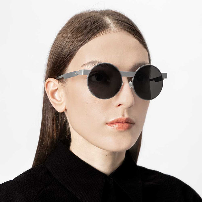 The No. 2, Sunglasses #2.1, Round, silver, Size, Small, Sunglasses,
