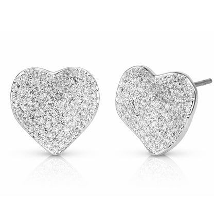 Concave Irregular Heart Post Earrings