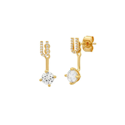 CZ Monogram Ear Jacket
