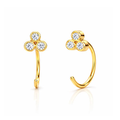 Dotted Huggie Earrings
