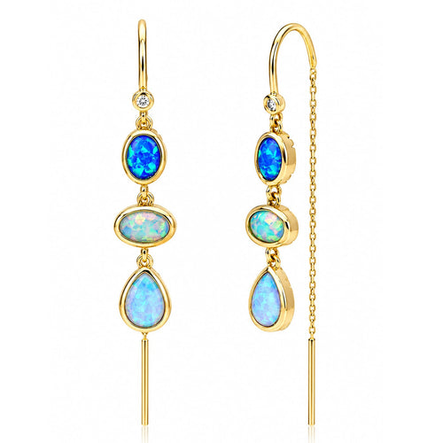 Opal Threader Earrings