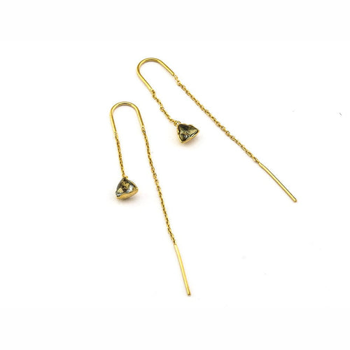 Triangular Shaped Drop Threader Earrings