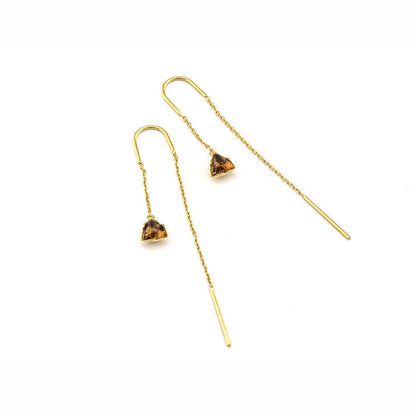 Triangular Shaped Drop Threader Earrings